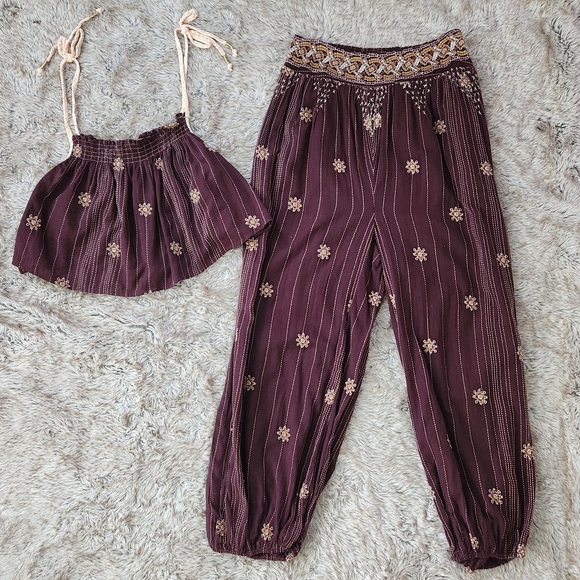 Free People Grasslands Set In Cocoa Women's‎ Size Large
